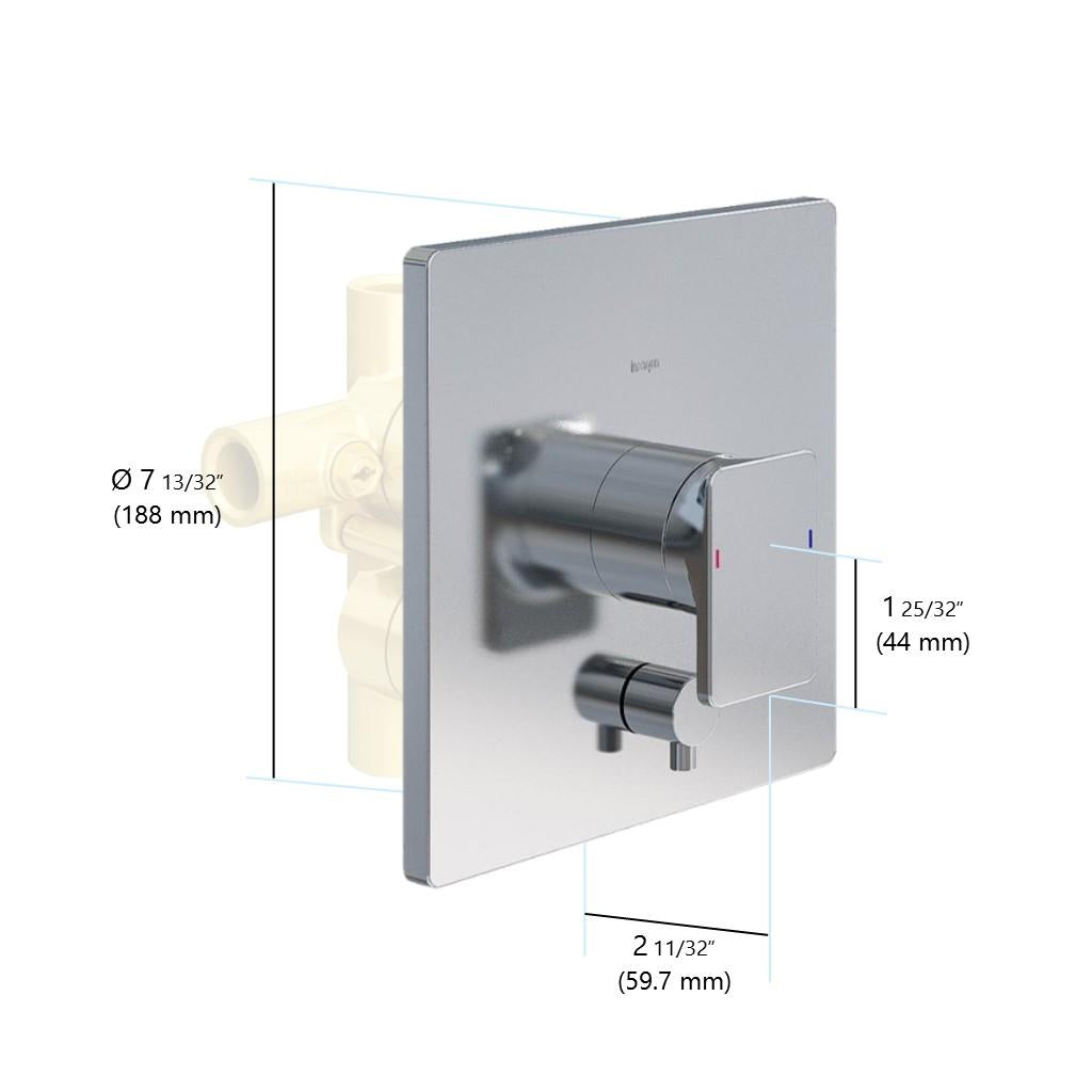 in2aqua Strata X pressure balance valve trim kit, with manual diverter