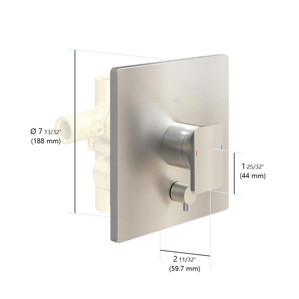 in2aqua Strata X pressure balance valve trim kit, with manual diverter