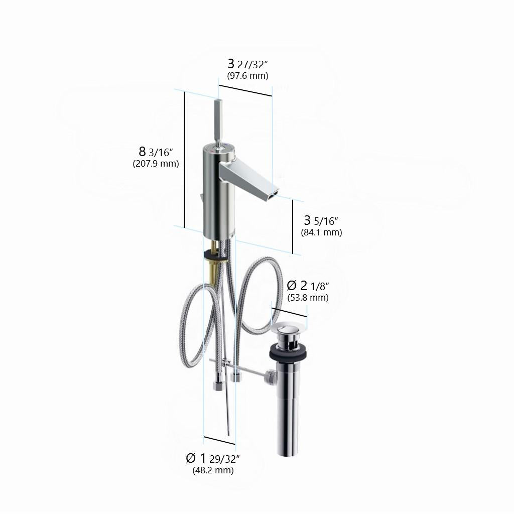in2aqua Riva single-lever joystick basin mixer