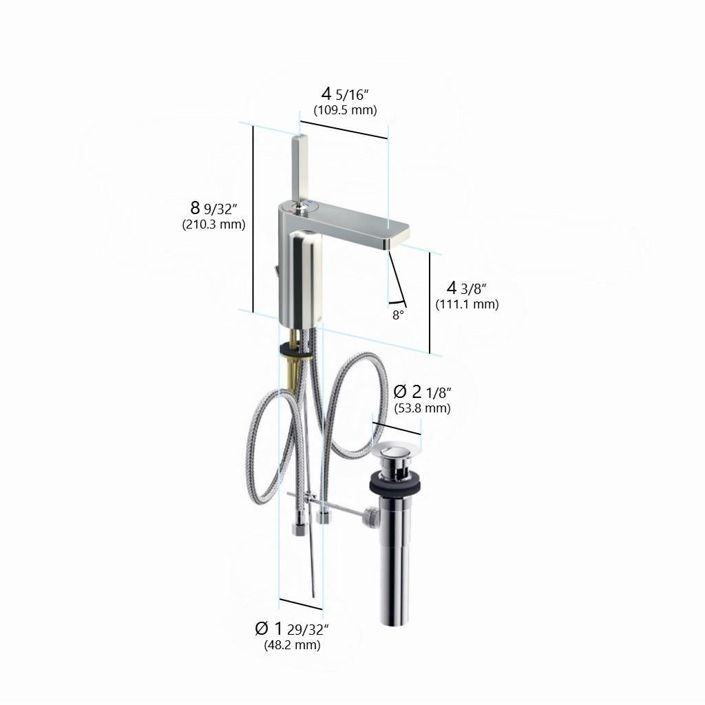 in2aqua Strata single-lever joystick basin mixer