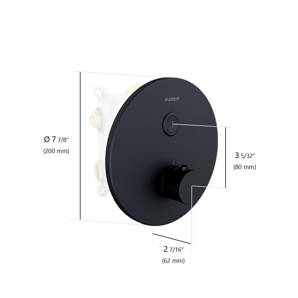 in2aqua Urban thermostatic valve trim kit with 1 push-button