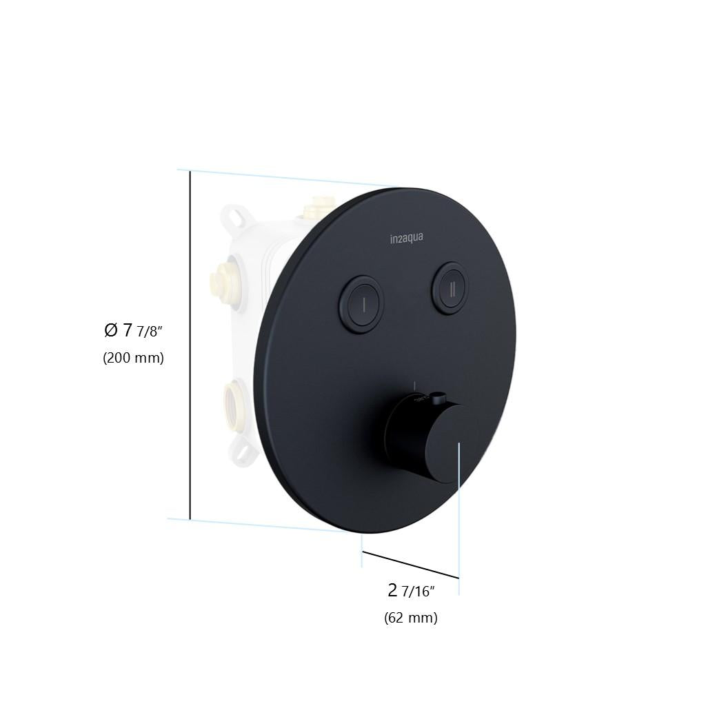 in2aqua Urban thermostatic valve trim kit with 2 push-button