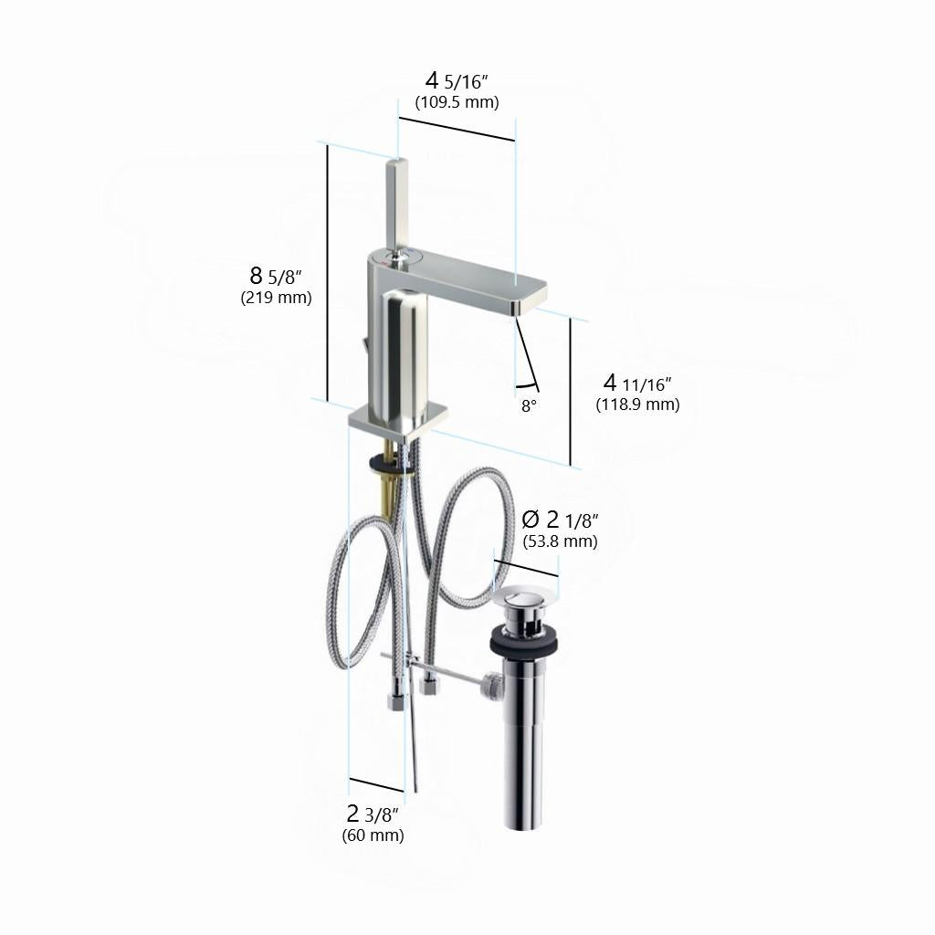in2aqua Strata X single-lever joystick basin mixer