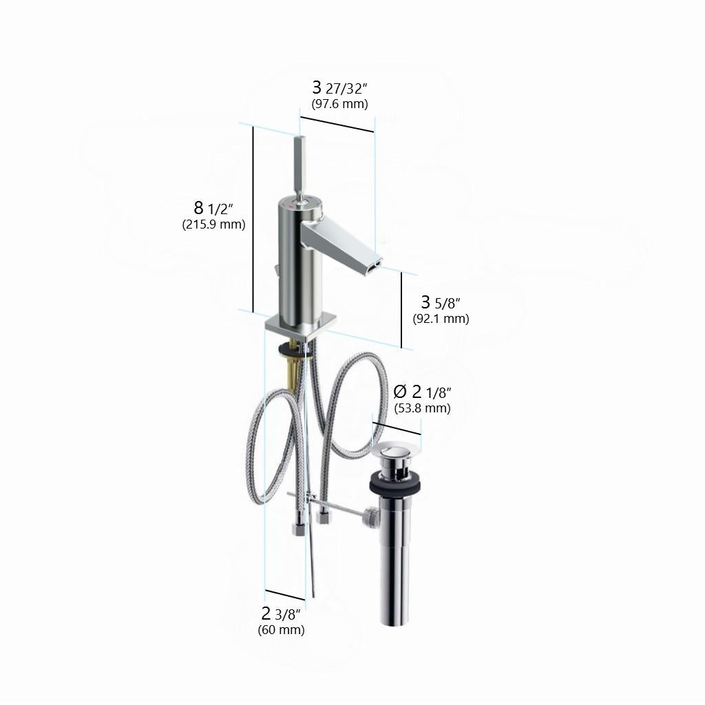 in2aqua Riva X single-lever joystick basin mixer