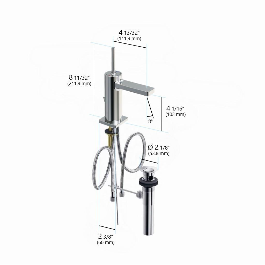 in2aqua Lana X single-lever joystick basin mixer