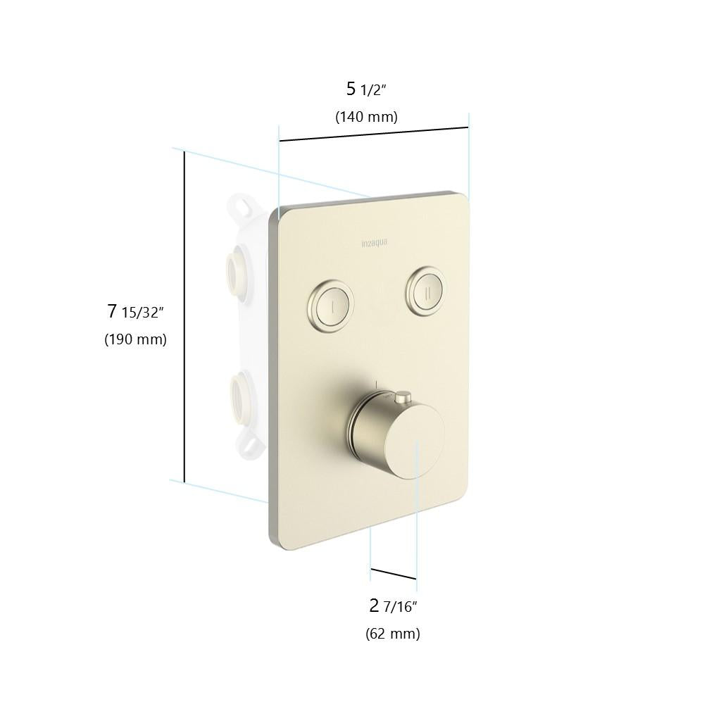 in2aqua Urban X thermostatic valve trim kit with 2 push-button
