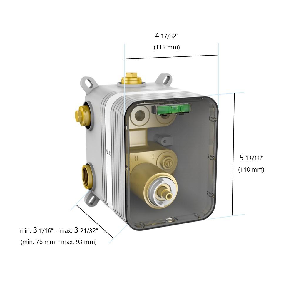 in2aqua thermostatic valve (eurotherm) with push-button control/start & stop