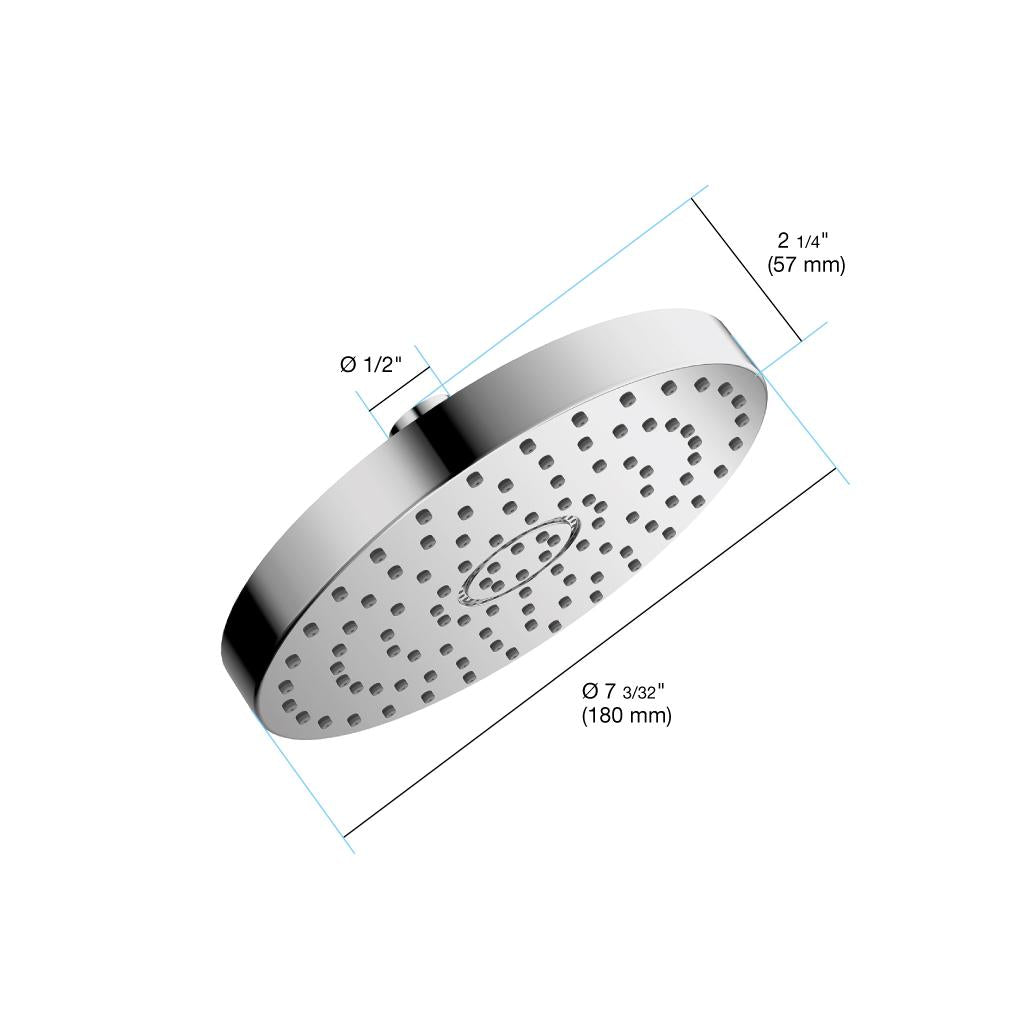 in2aqua shower head, 7", 1-spray