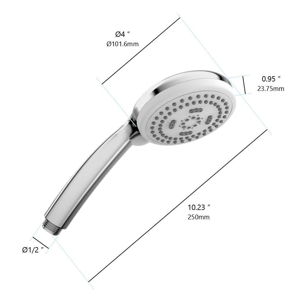 in2aqua handshower, 4", 3-spray