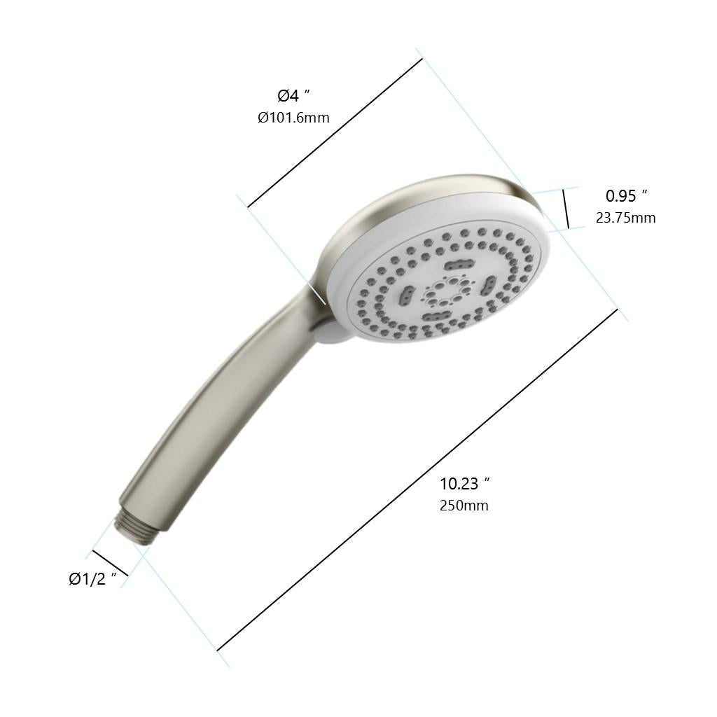 in2aqua handshower, 4", 3-spray