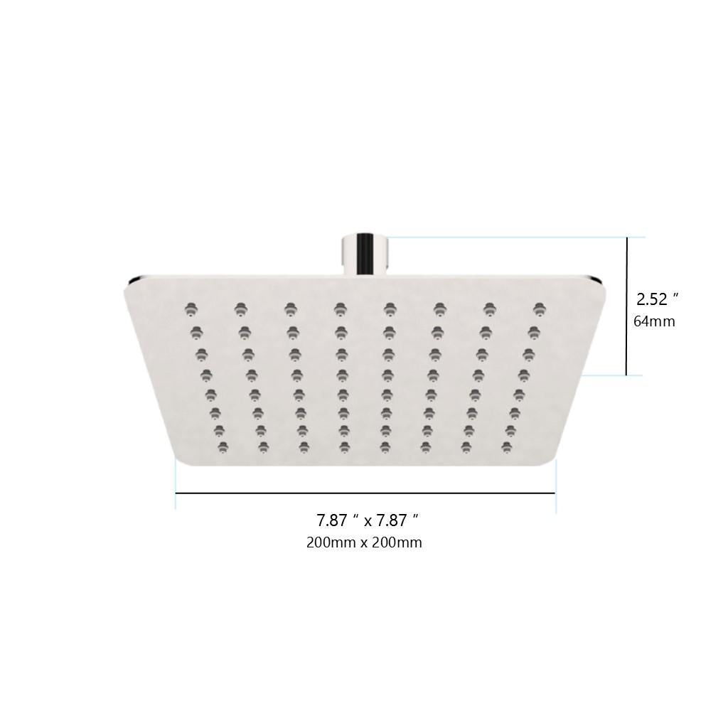 in2aqua Urban X flat shower head, 8"