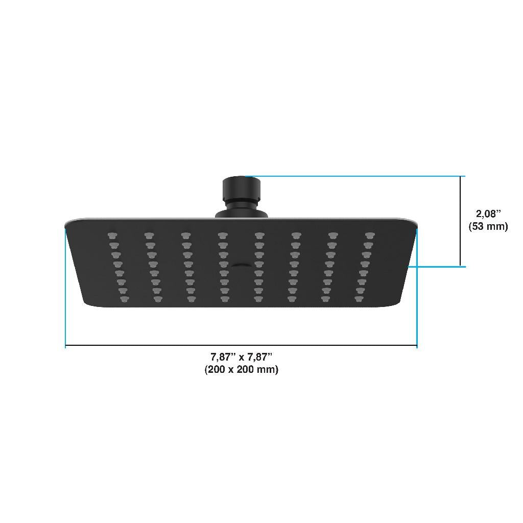 in2aqua Urban X flat shower head, 8"