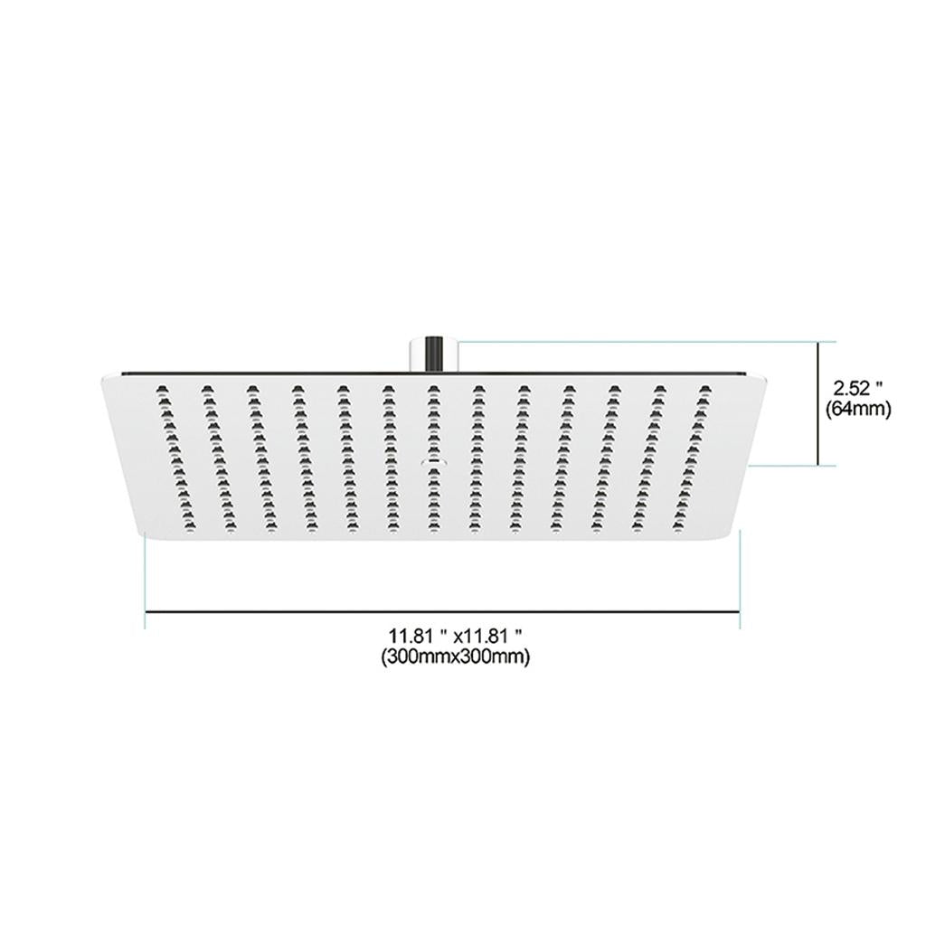 in2aqua Urban X flat shower head XL, 12"