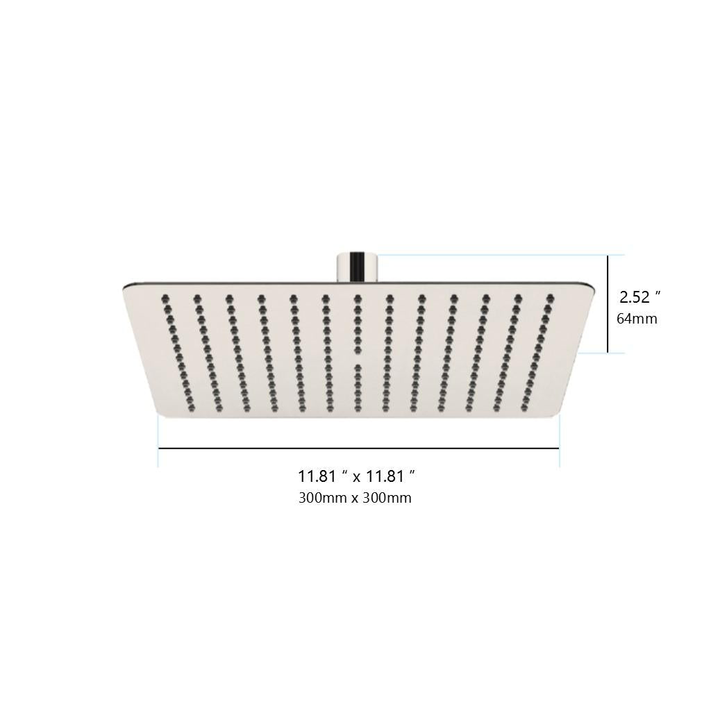 in2aqua Urban X flat shower head XL, 12"