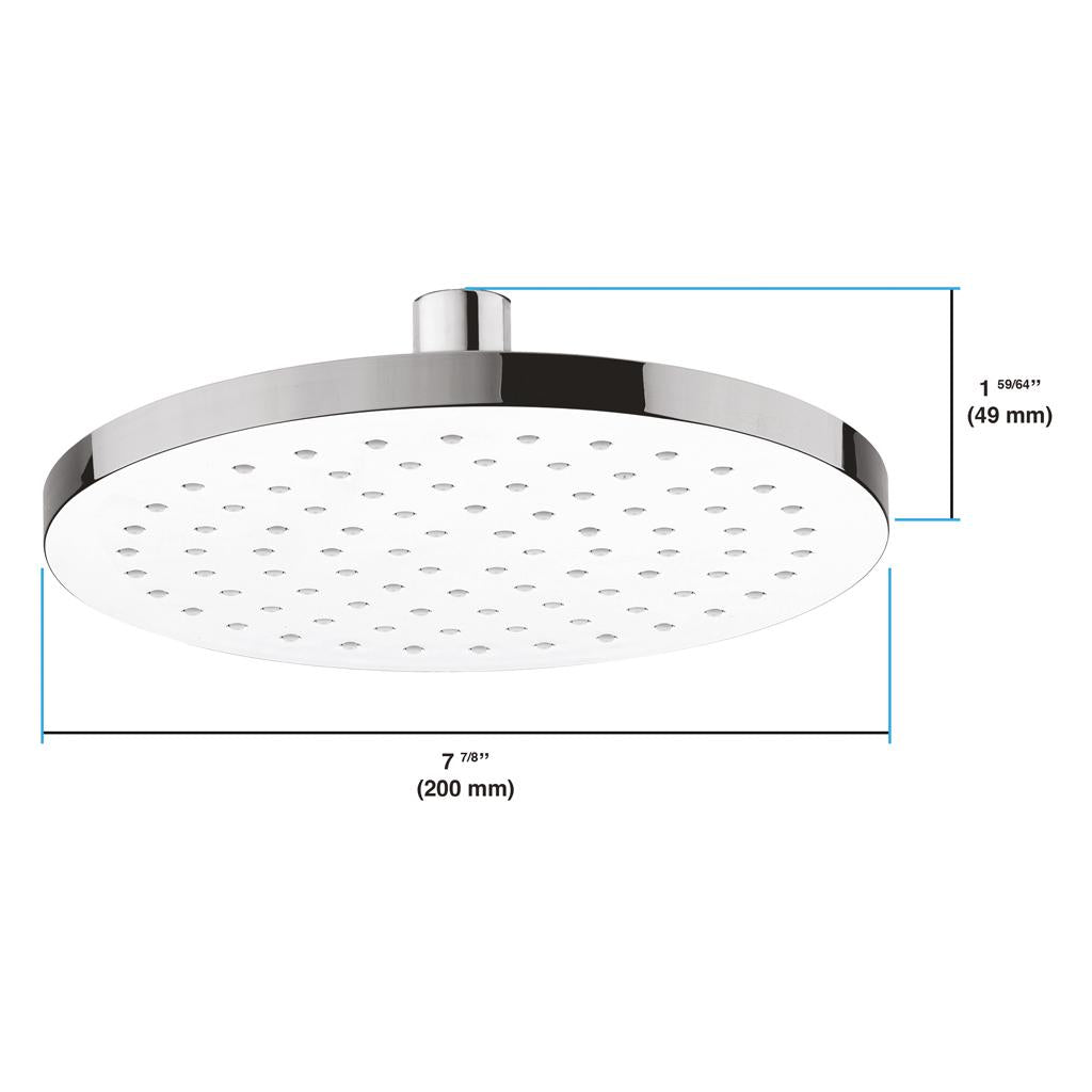 in2aqua shower head, 8", chrome