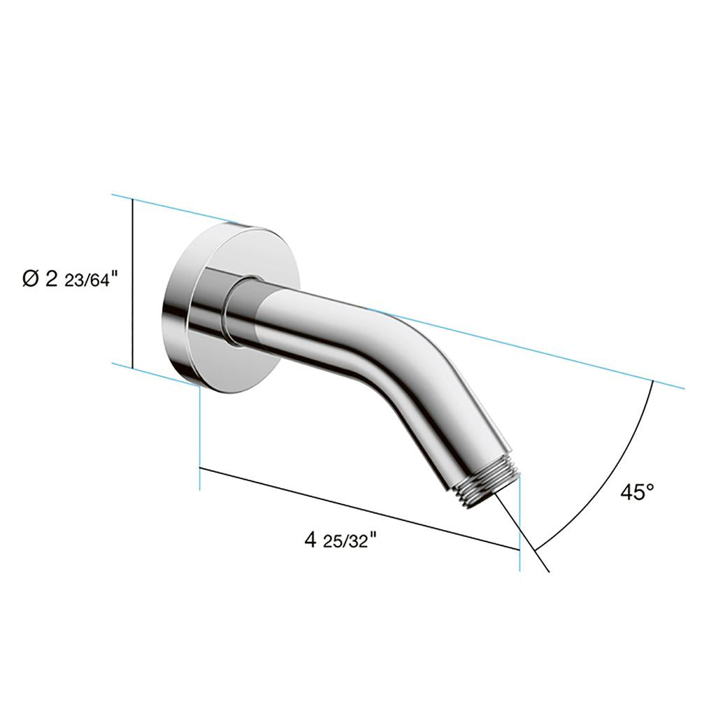 in2aqua shower arm, 4"