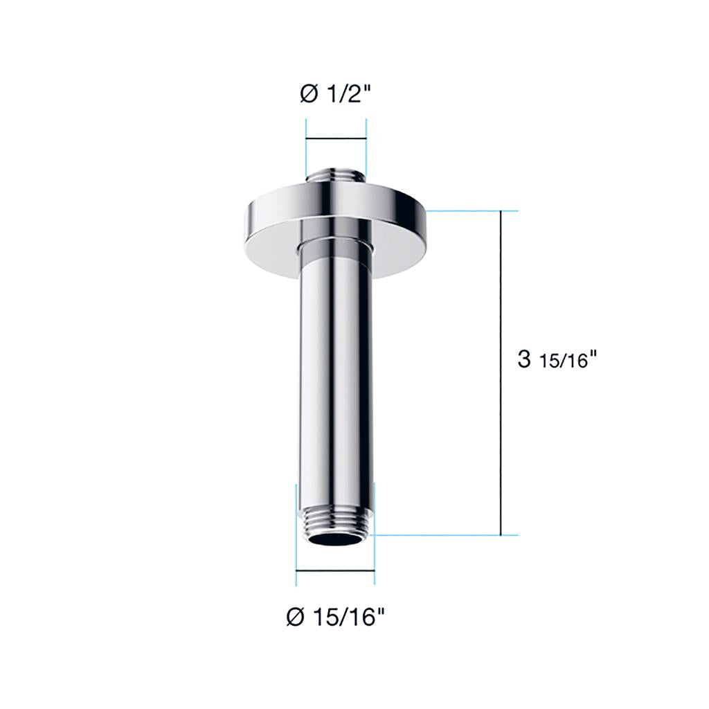 in2aqua ceiling shower arm, 4"