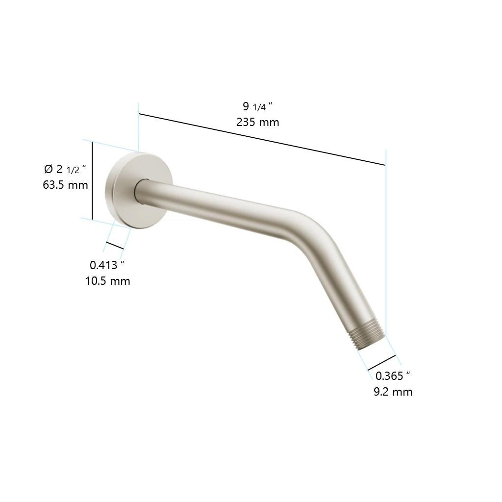 in2aqua extended shower arm, 9 1/4"