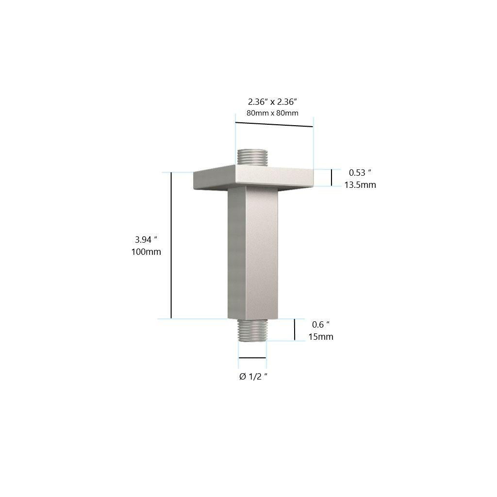 in2aqua Urban X ceiling shower arm, 4"