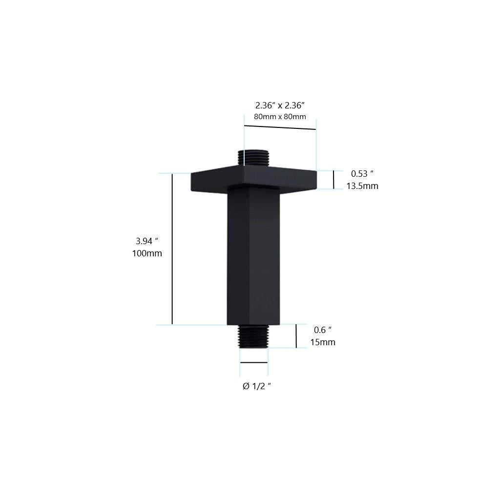 in2aqua Urban X ceiling shower arm, 4"