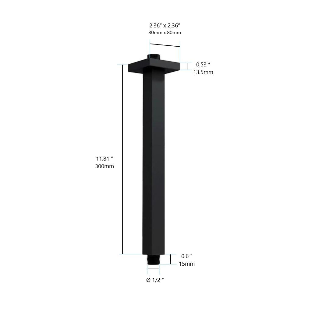 in2aqua Urban X ceiling shower arm XL, 12"