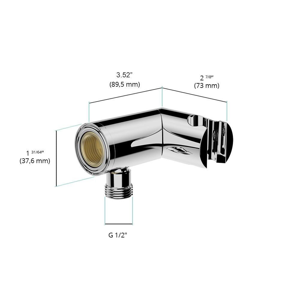 in2aqua wall outlet with swivel hand shower holder