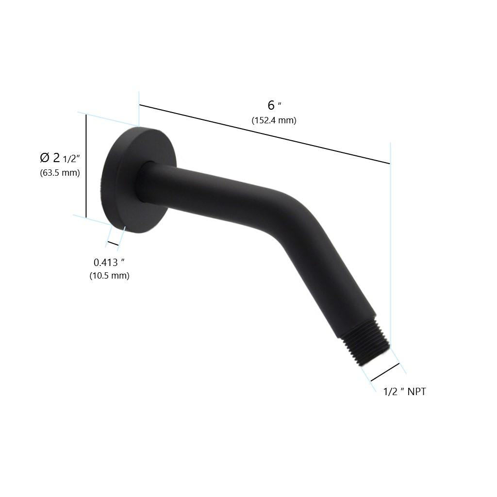 in2aqua shower arm, 6"