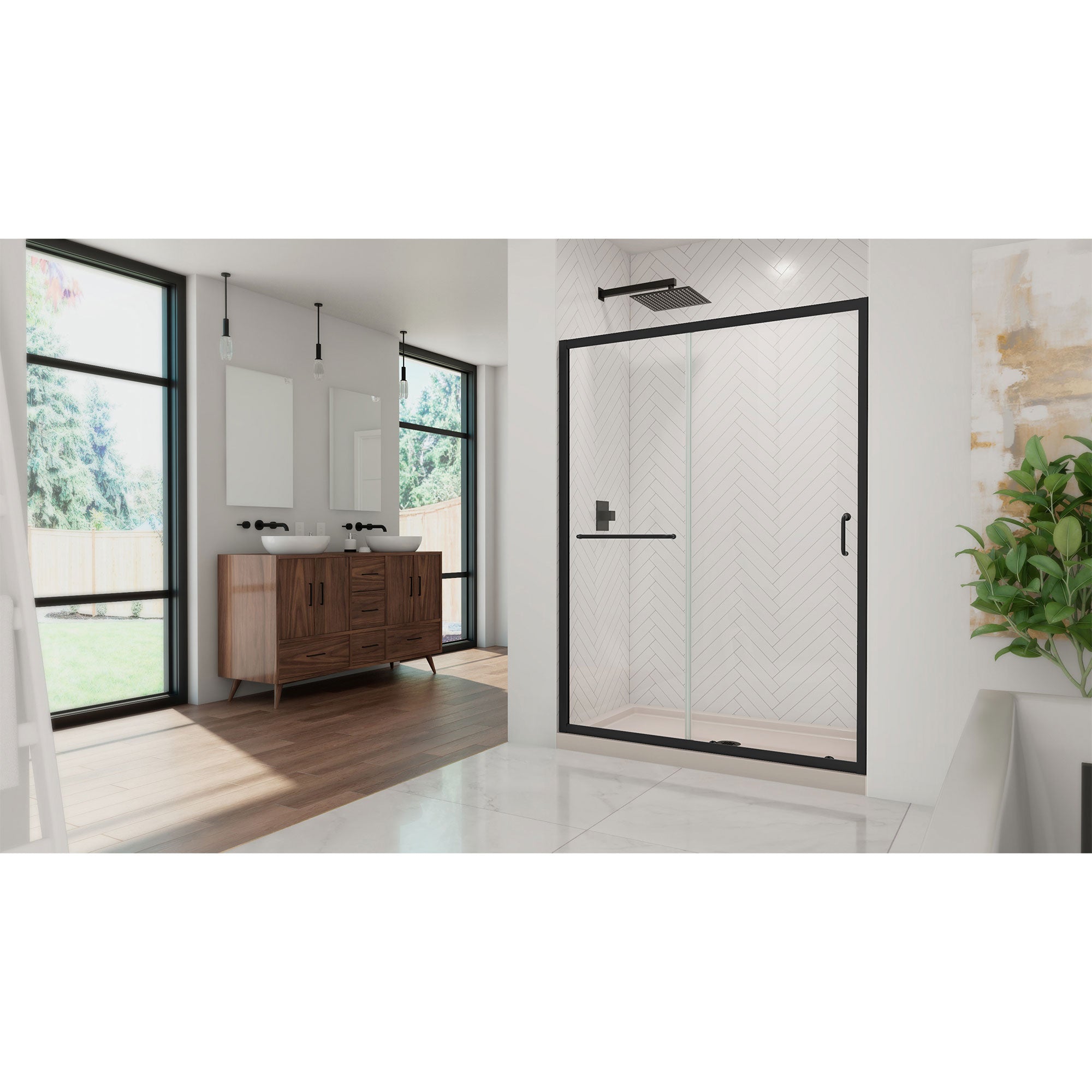 DreamLine Infinity-Z 54" W Shower Door and Base
