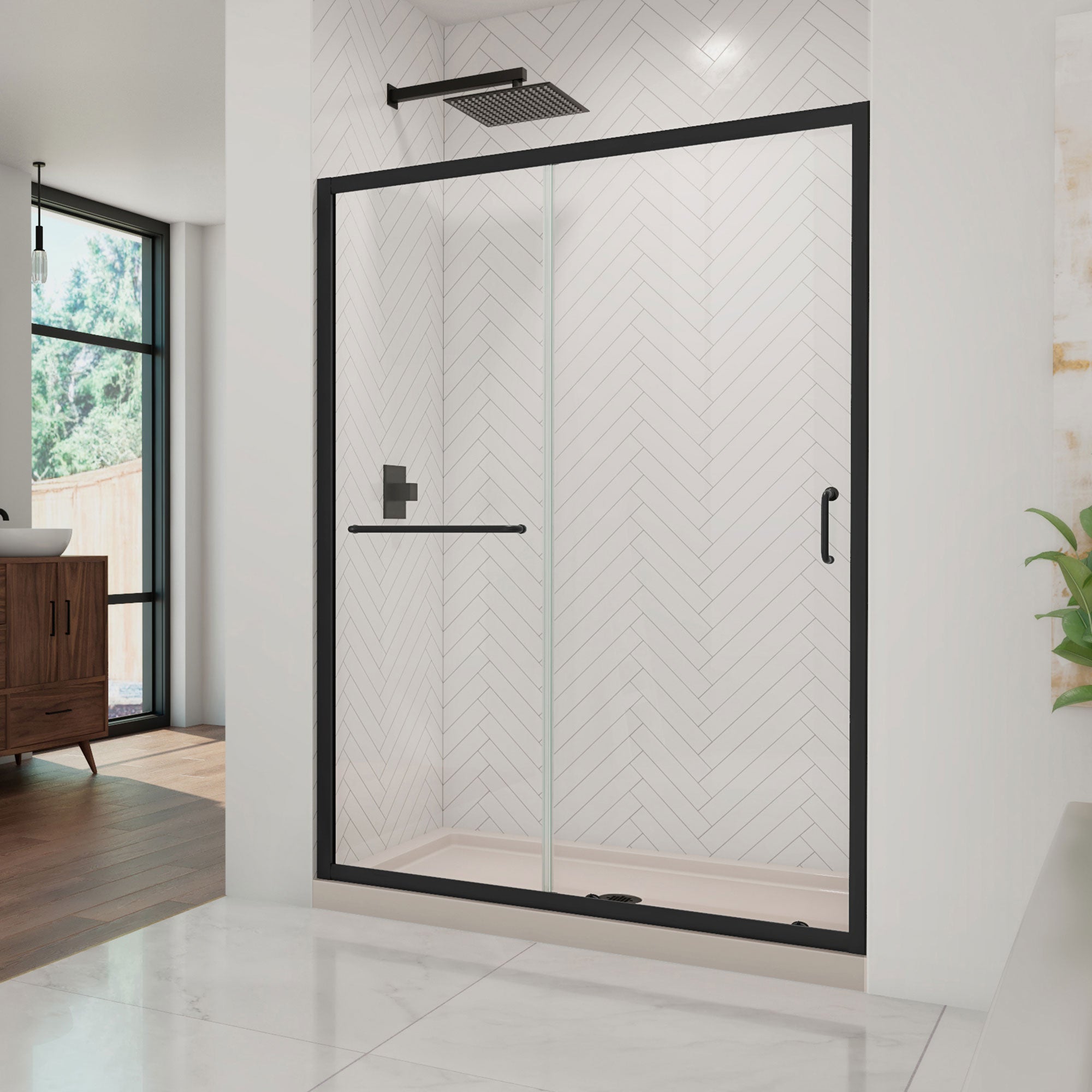 DreamLine Infinity-Z 54" W Shower Door and Base