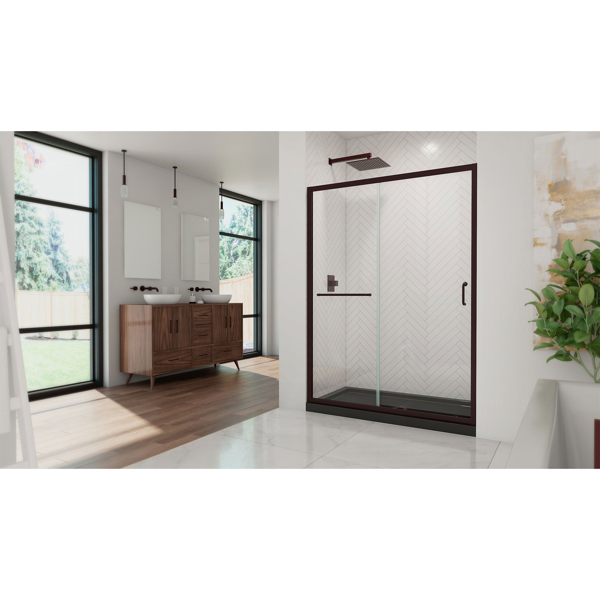 DreamLine Infinity-Z 54" W Shower Door and Base