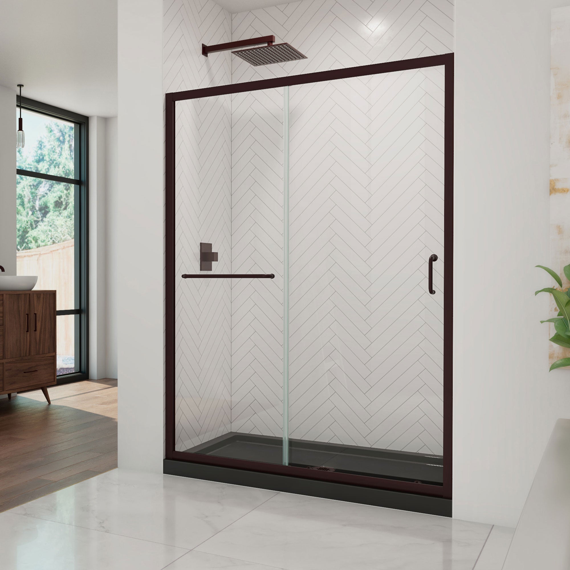 DreamLine Infinity-Z 54" W Shower Door and Base
