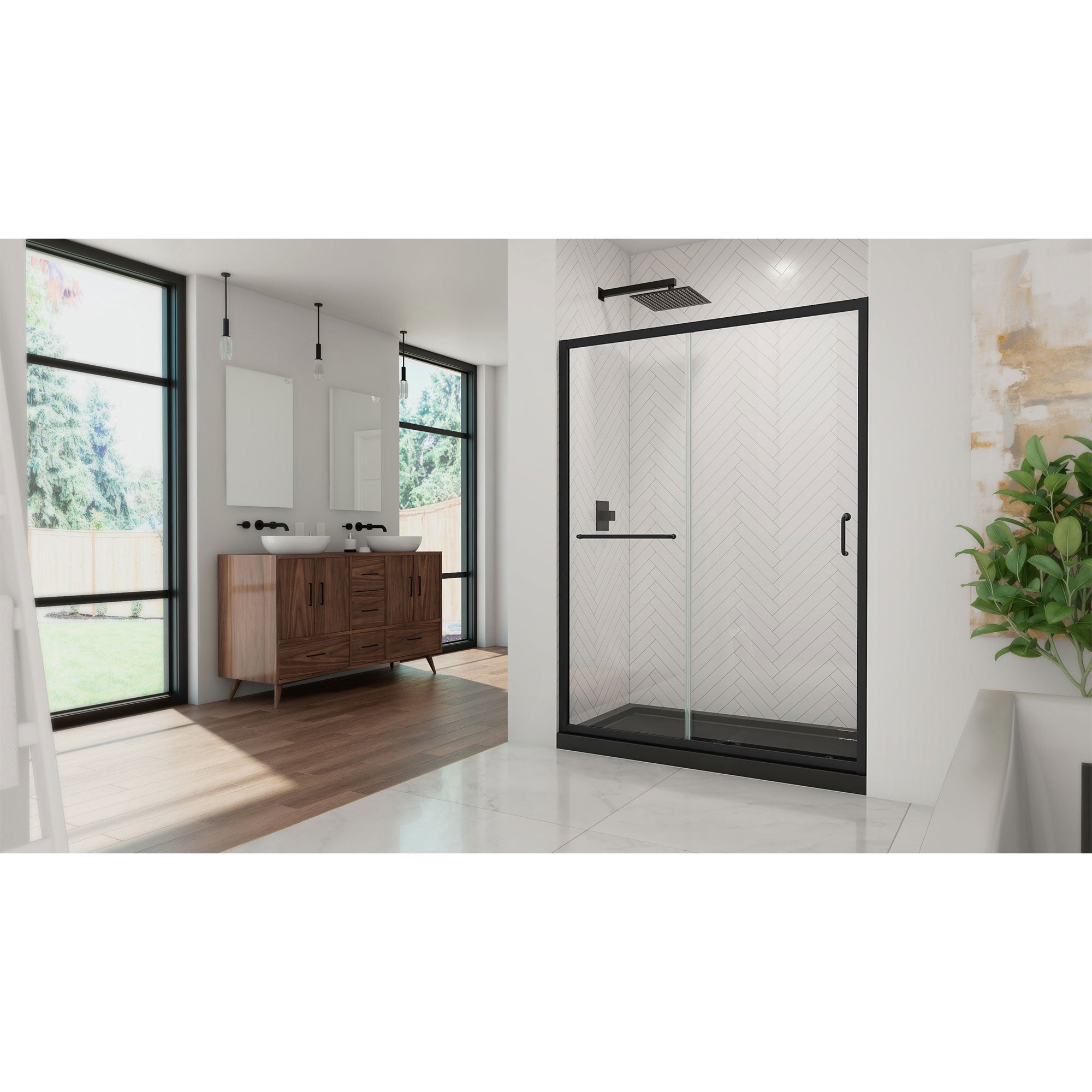 DreamLine Infinity-Z 54" W Shower Door and Base
