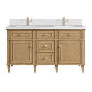 James Martin Lorelai 60" Double Vanity in Light Natural Oak with 3cm Countertop