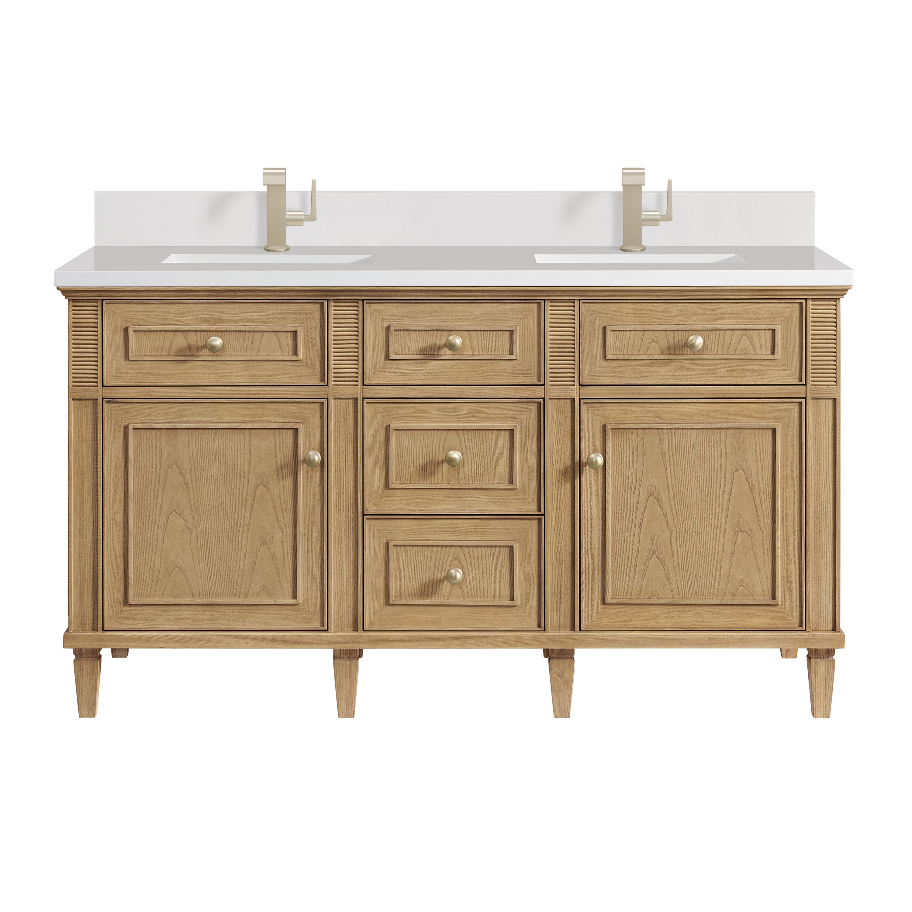 James Martin Lorelai 60" Double Vanity in Light Natural Oak with 3cm Countertop