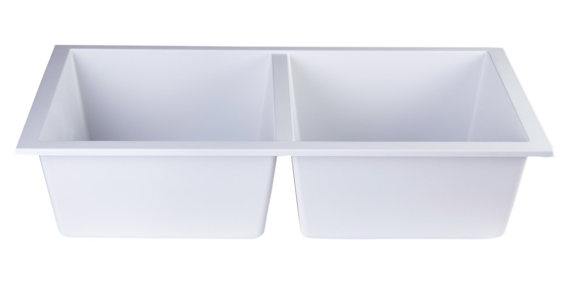 ALFI brand AB3420UM 34" Undermount Double Bowl Granite Composite Kitchen Sink