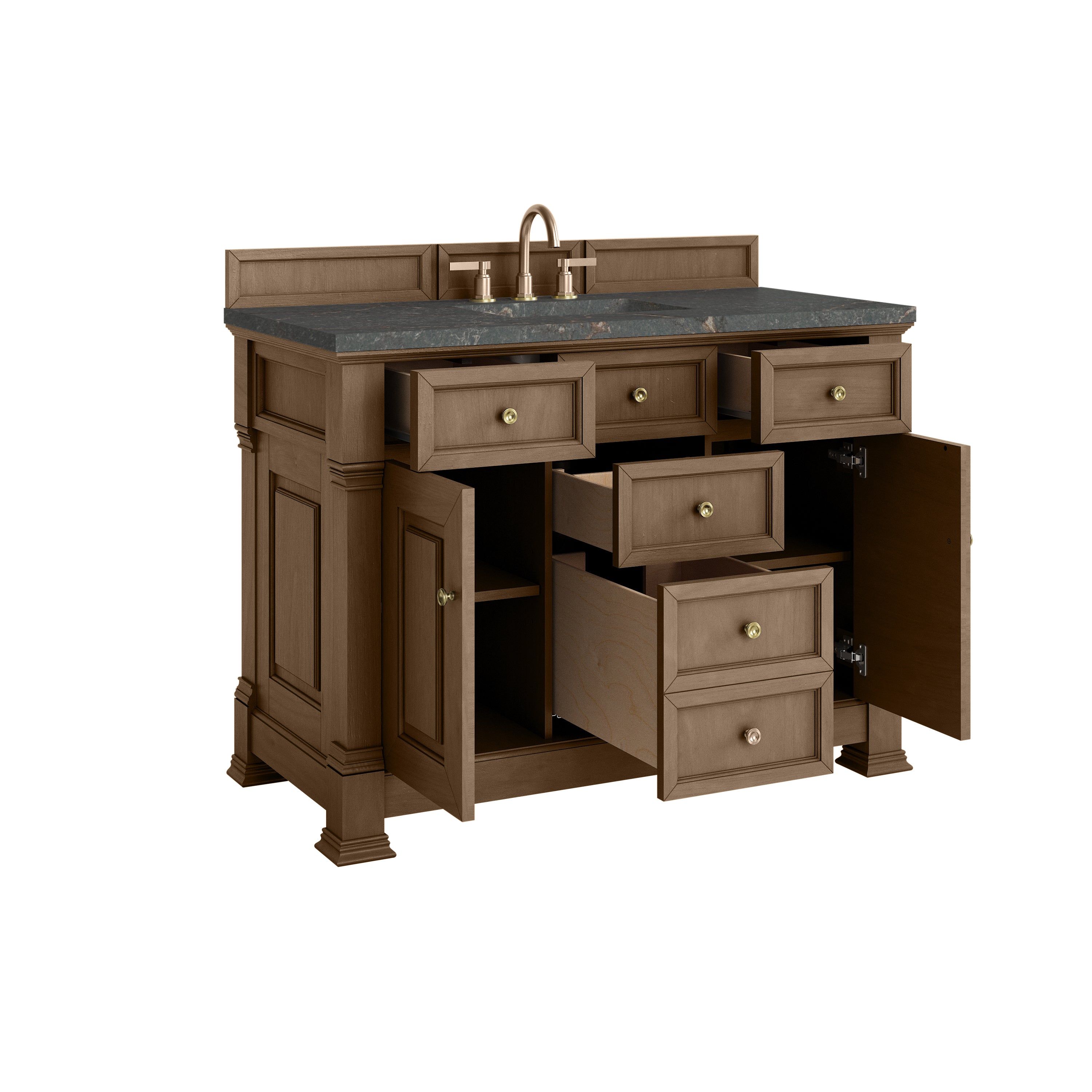 James Martin Brookfield 48" Single Vanity in Pecan with 3cm Countertop
