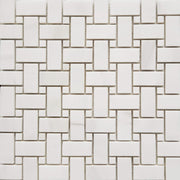 Basketweave Mosaic Dolomite Marble Polished