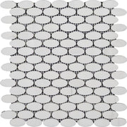 Dolomiti Polished Marble Mosaic Ellipse