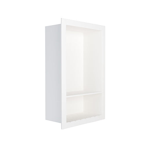 Double Shelf Recessed Niche in Designer White