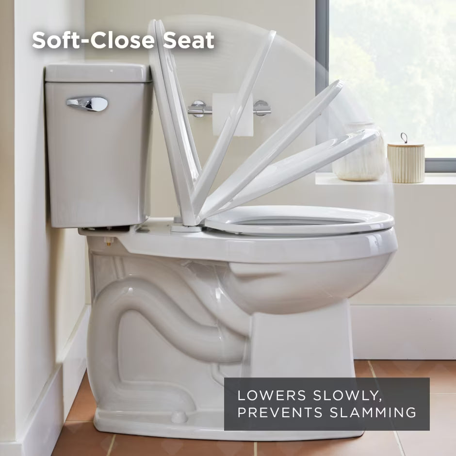 Gerber Adjustable Slow Close Elongated Toilet Seat with Cover