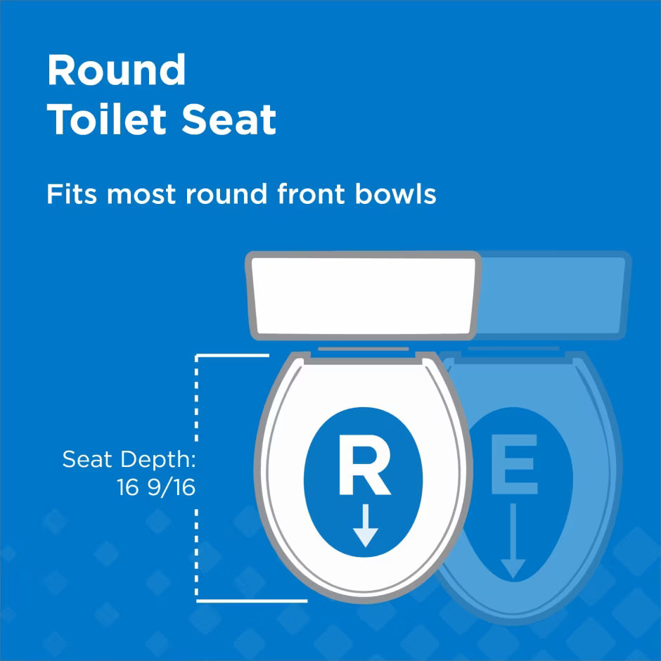 Gerber GC550129 Round Front, Undermount, Soft-Close Toilet Seat