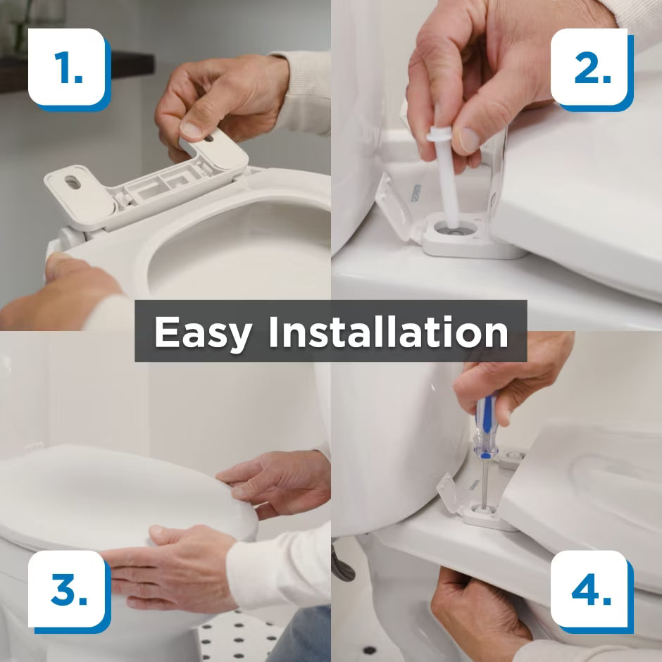 Gerber Adjustable Slow Close Elongated Toilet Seat with Cover