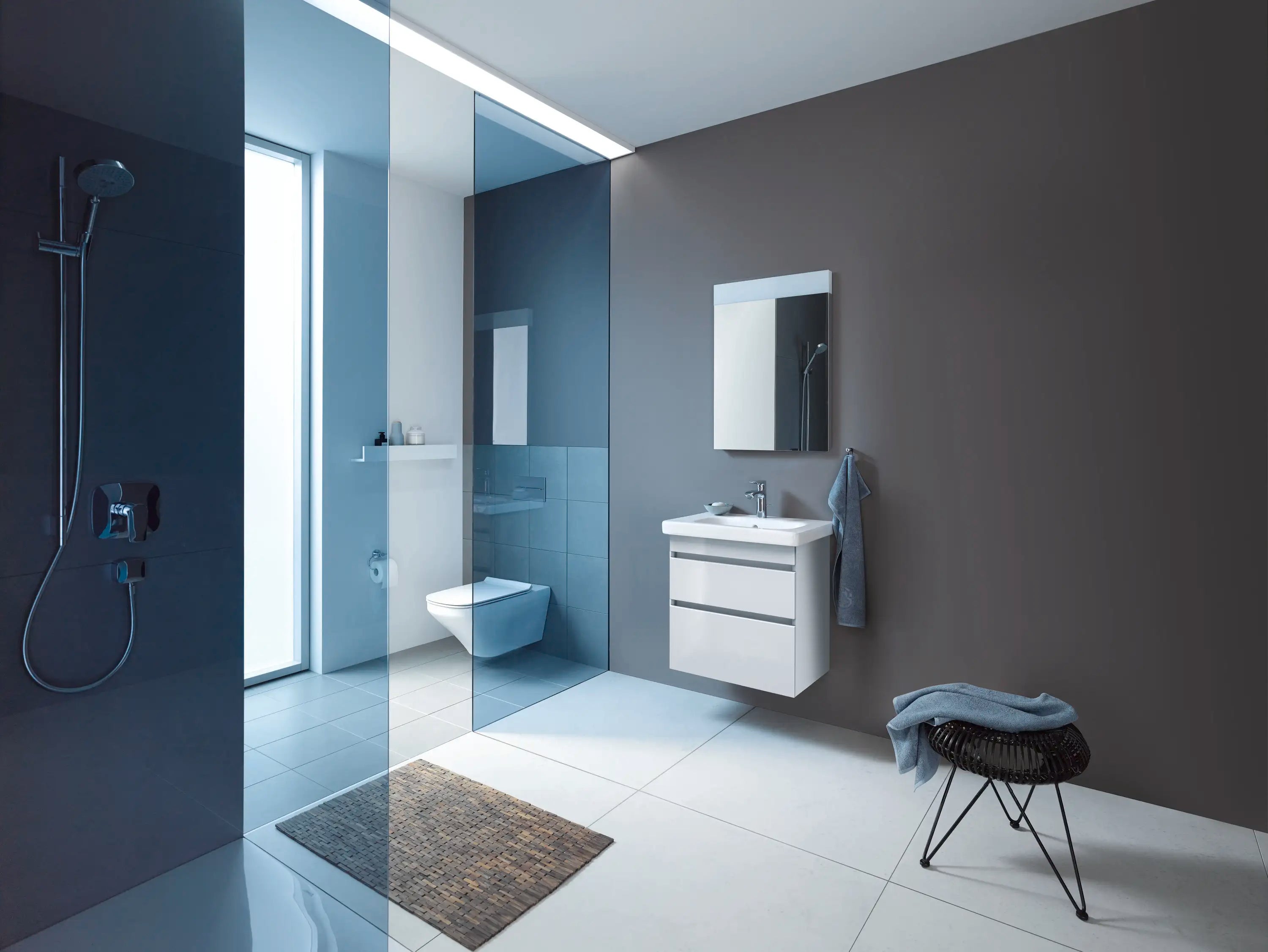 Duravit DuraStyle 25 5/8'' Rectangular Wall Mounted Sink in White with Single Faucet Hole and with Overflow
