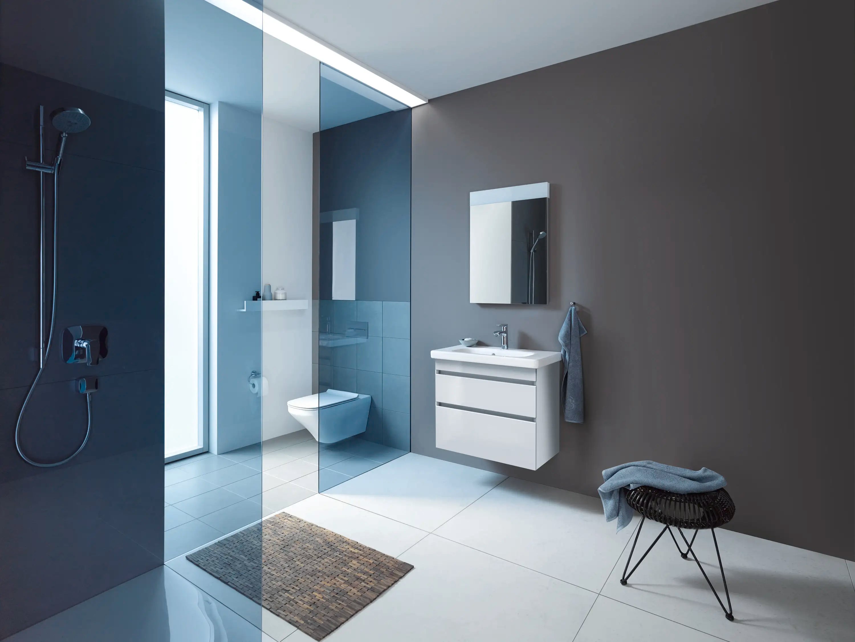 Duravit DuraStyle 30 1/2'' Rectangular Wall Mounted Sink in White with Single Faucet Hole and with Overflow
