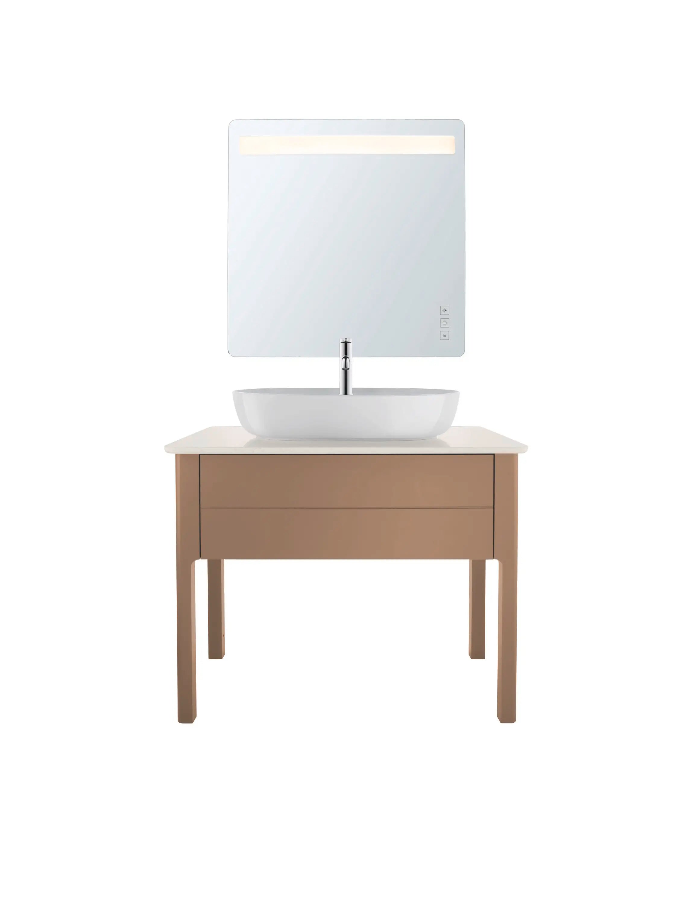 Duravit Luv 27 1/8'' Oval Vessel Sink in White with Single Faucet Hole and