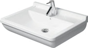 Duravit Starck 3 25 5/8'' Rectangular Wall Mounted Sink in White with Single Faucet Hole and with Overflow