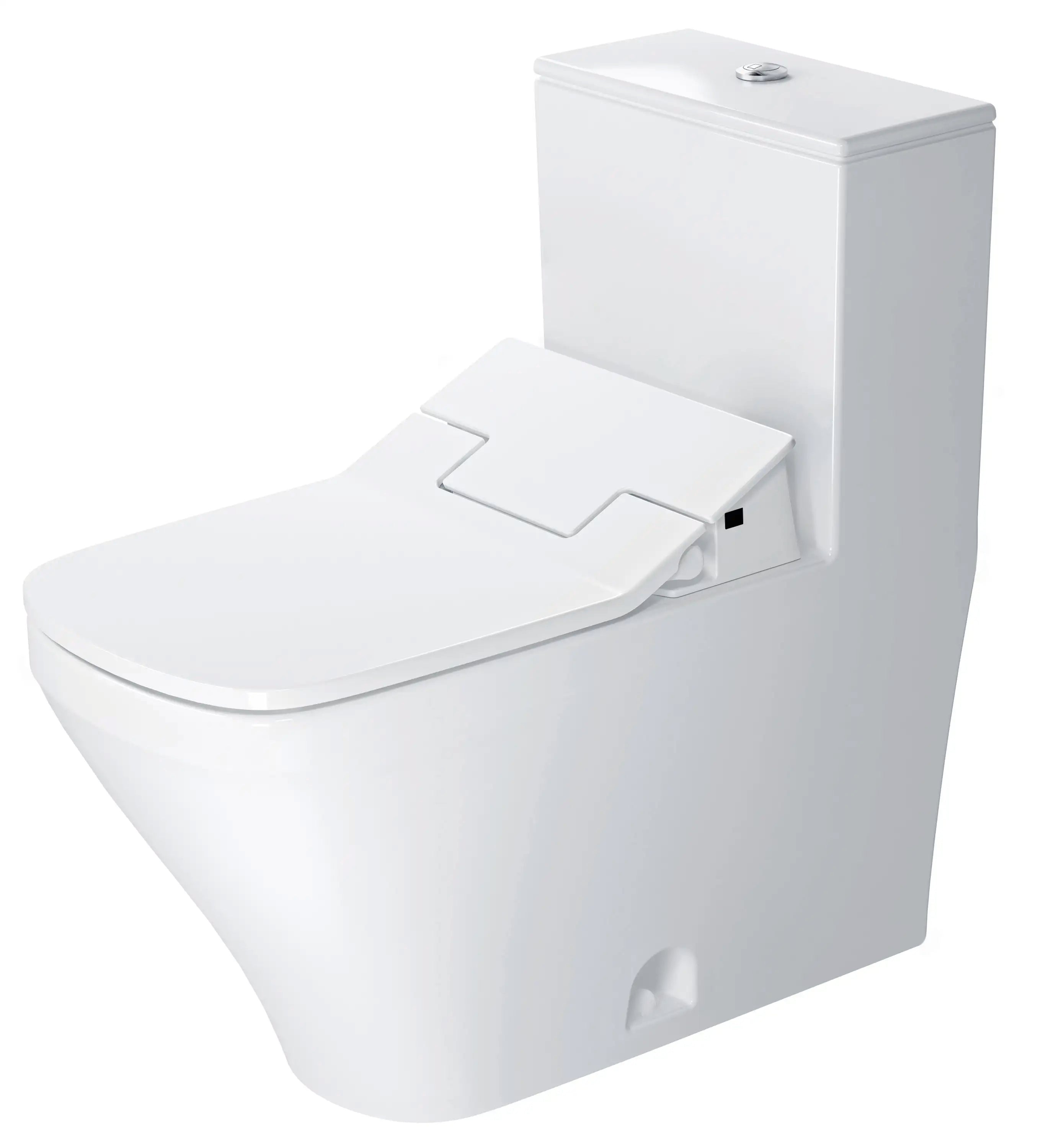 Duravit DuraStyle 1.28 GPF Single Flush Elongated One Piece Toilet in White, Top Push Button Flush - Seat Sold Separately