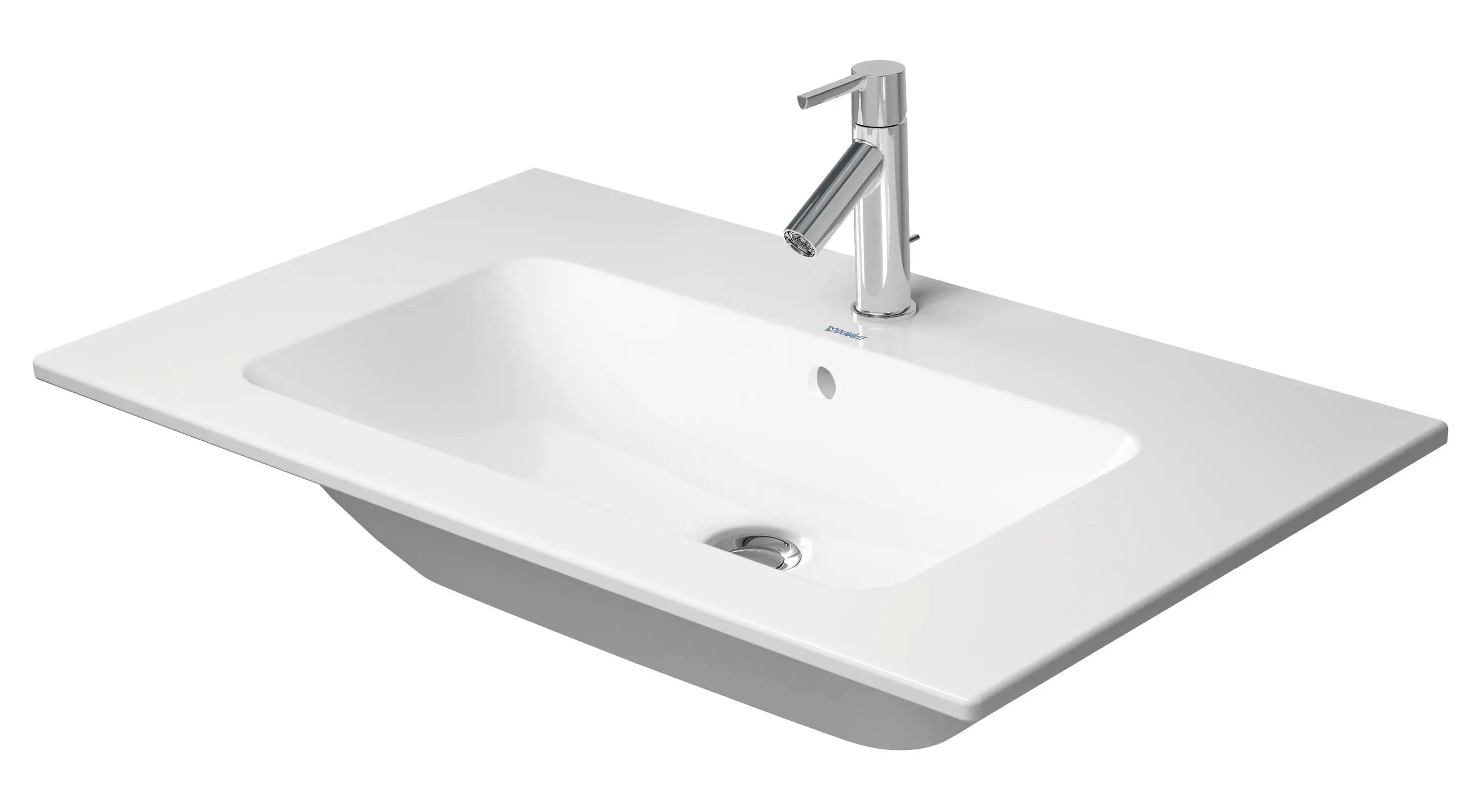 Duravit ME by Starck 32 5/8'' Rectangular Wall Mounted Sink in White with Overflow