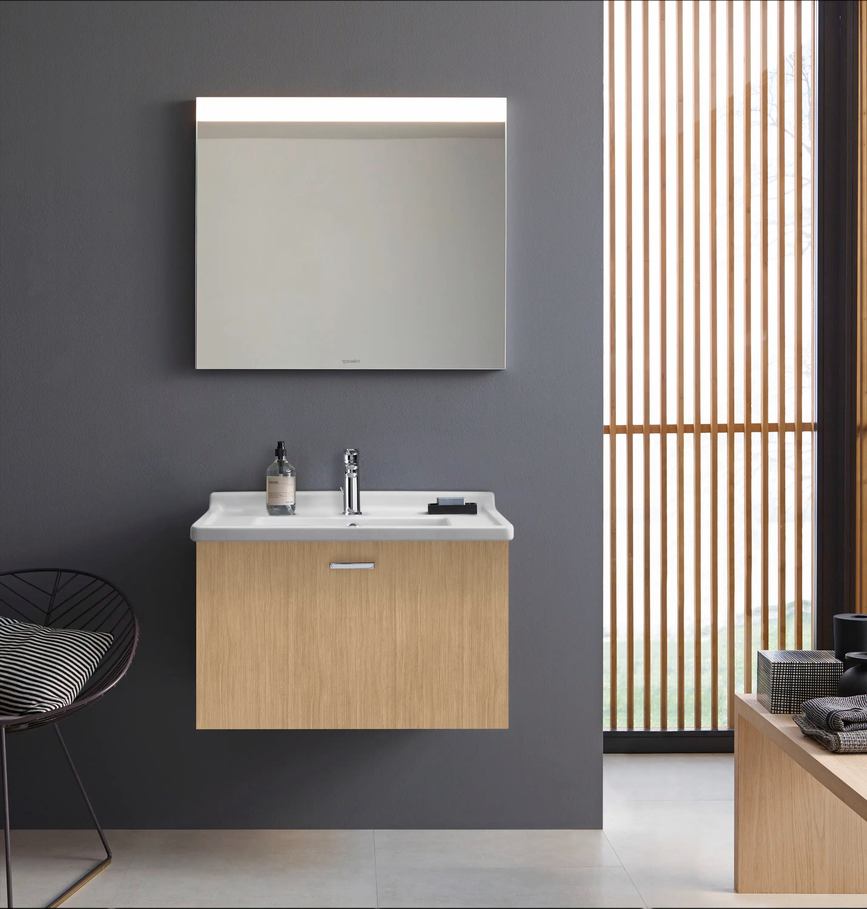 Duravit Starck 3 27 1/2'' Rectangular Wall Mounted Sink in White with Single Faucet Hole and with Overflow