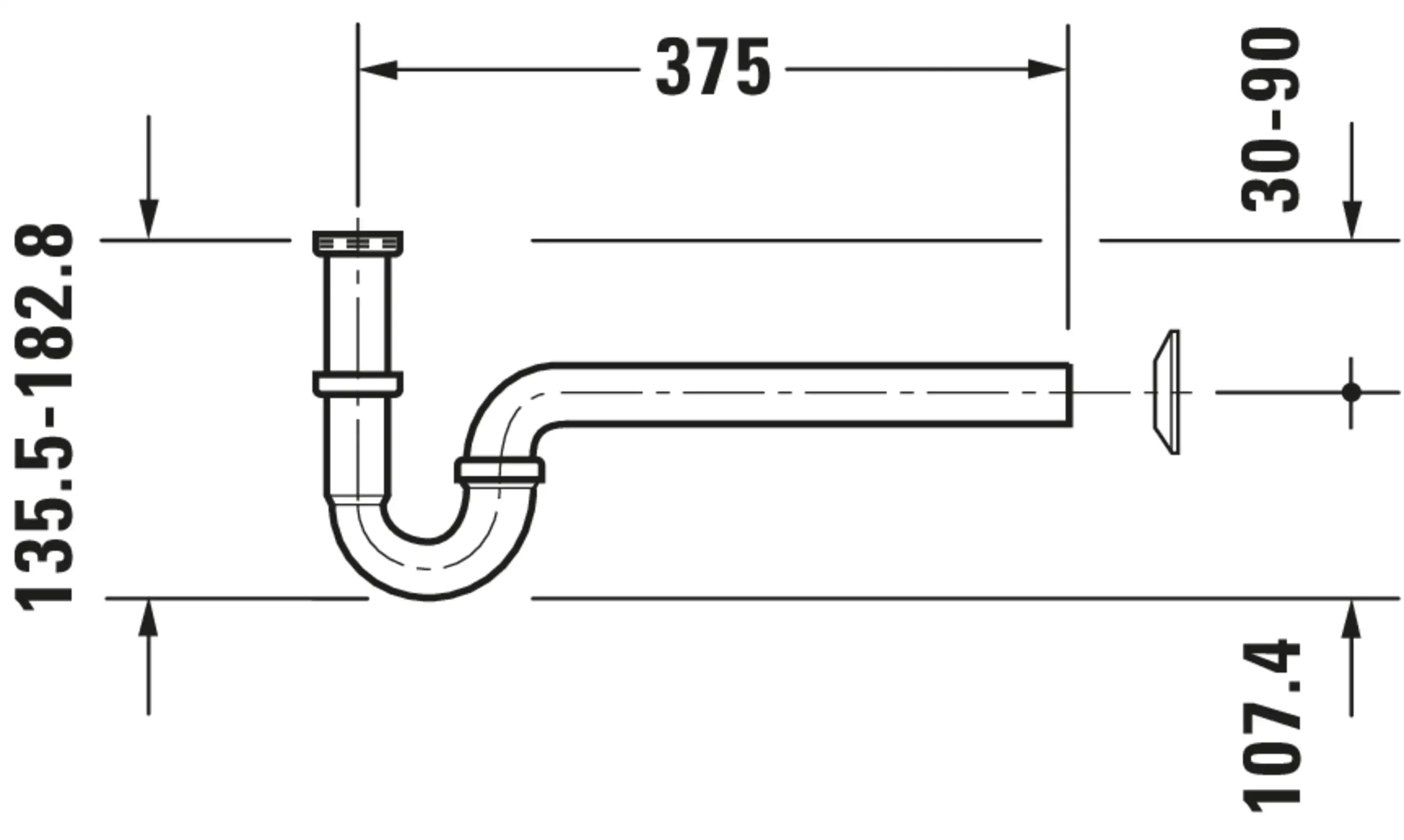 Duravit P-Trap in Chrome